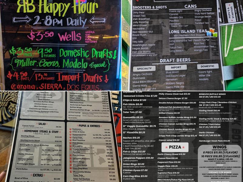 Rock Bottom Sports Bar & Grill Menu