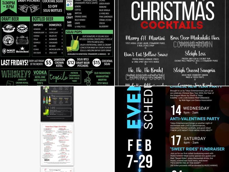 Tipsy Pig 2 Bar & Grill Menu