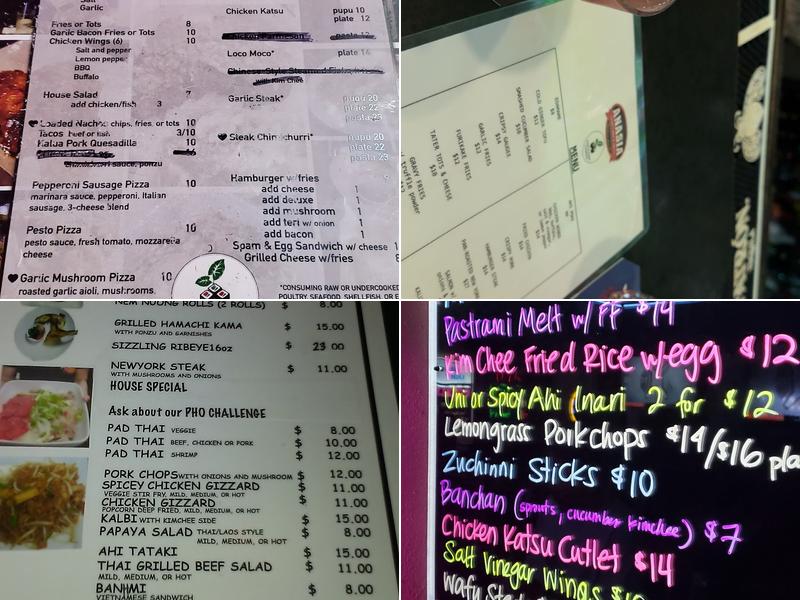 Cafe Anasia Menu