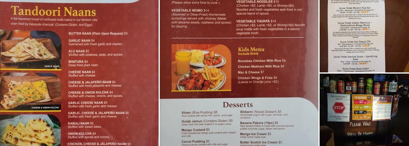 Yak & Yeti Restaurant and Bar - Westminster Menu