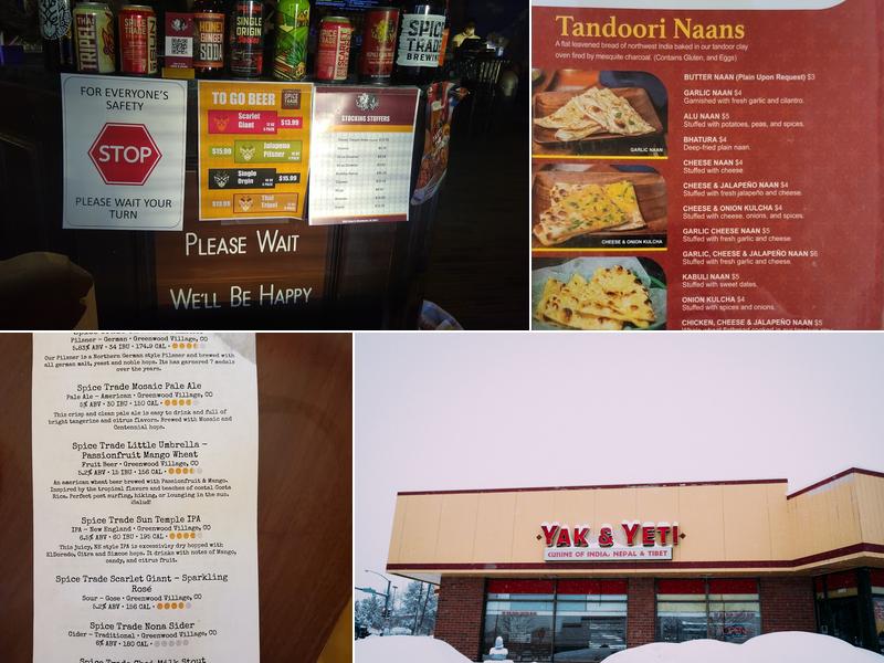 Yak & Yeti Restaurant and Bar - Westminster Menu