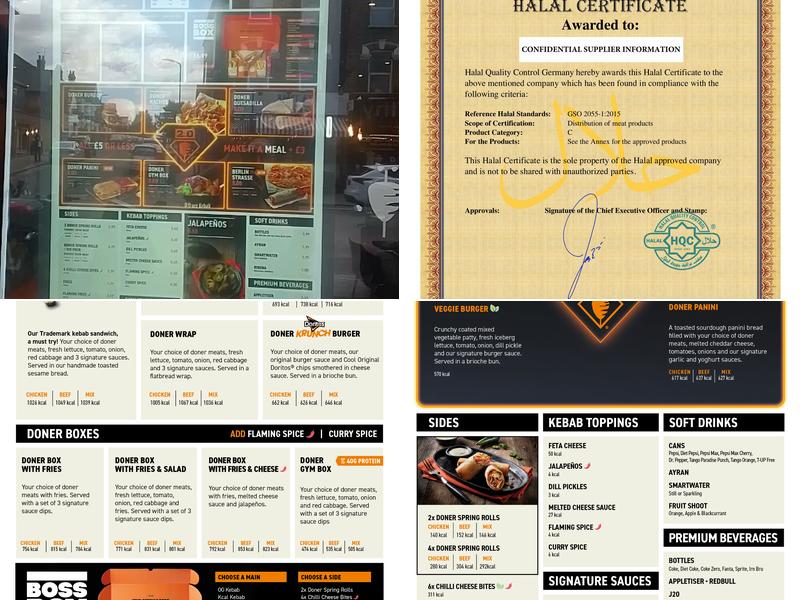 German Doner Kebab Menu