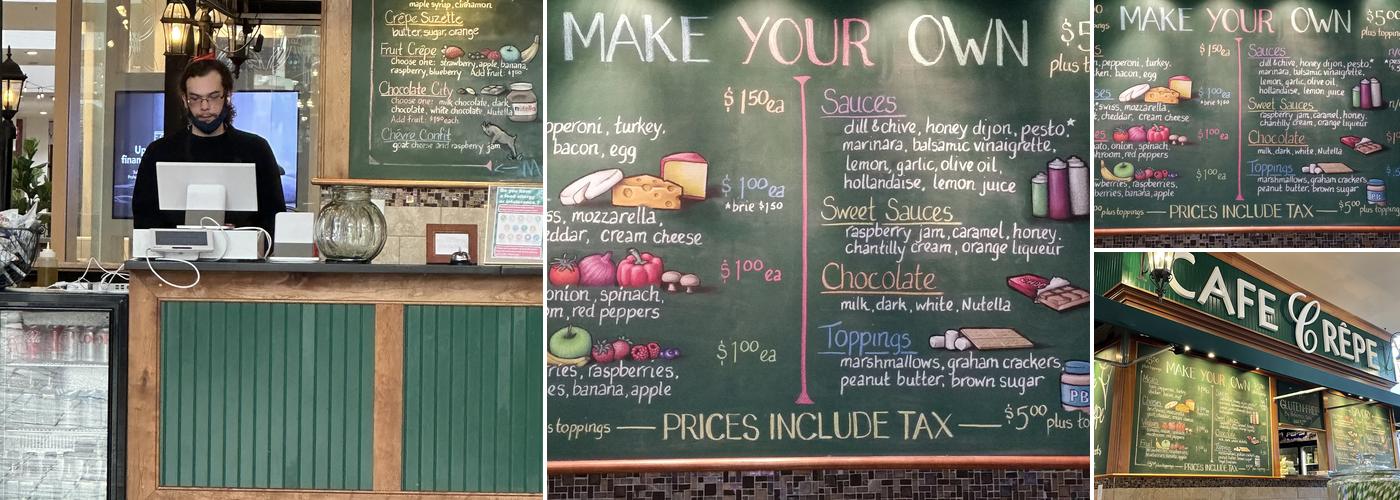 Cafe Crêpe Menu