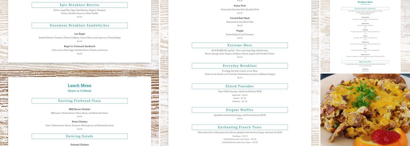 Sweet E's Café Menu