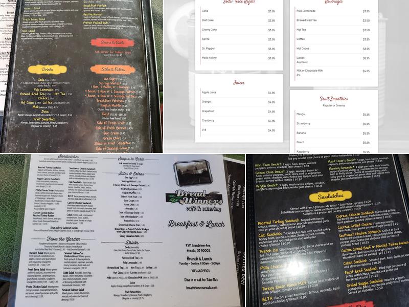 Bread Winner's Cafe Menu