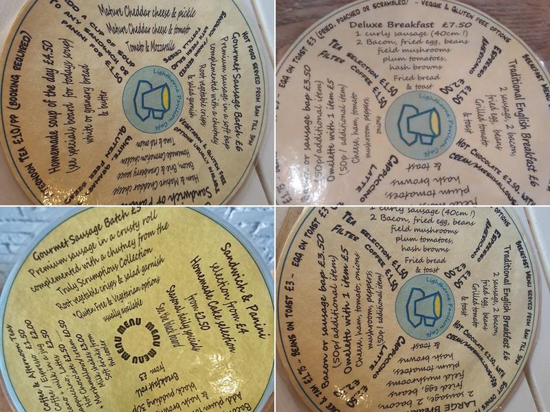 Lighthorne Pavilion Café Menu