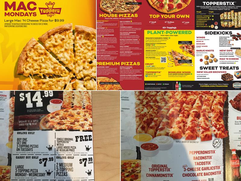 Toppers Pizza Menu