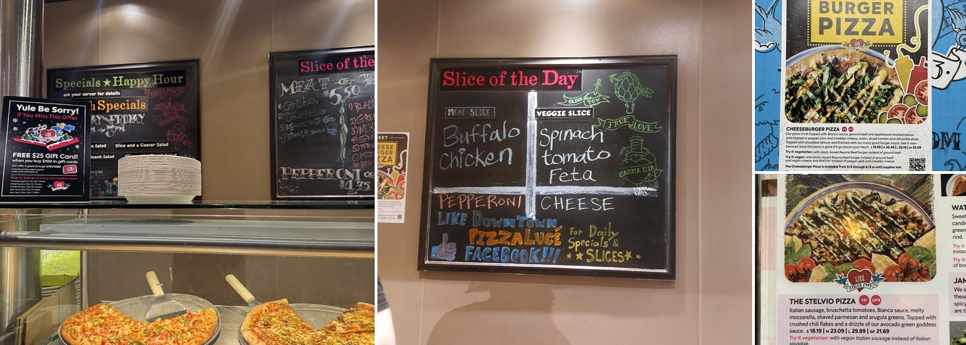 Pizza Lucé Downtown Menu