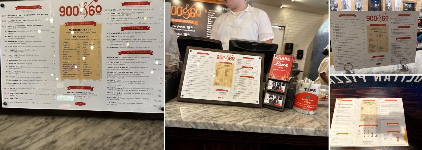 Punch Pizza Northeast Menu