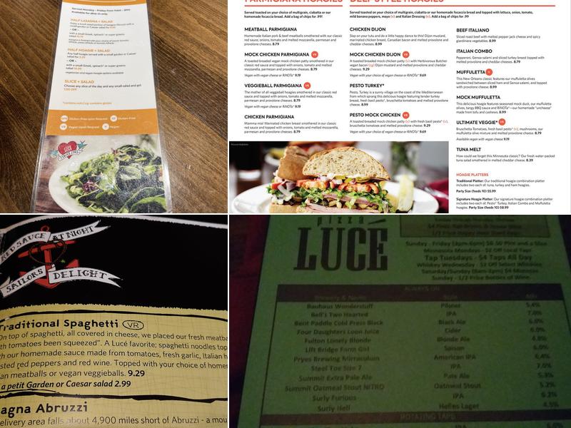 Pizza Lucé Seward Menu