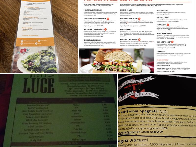 Pizza Lucé Seward Menu