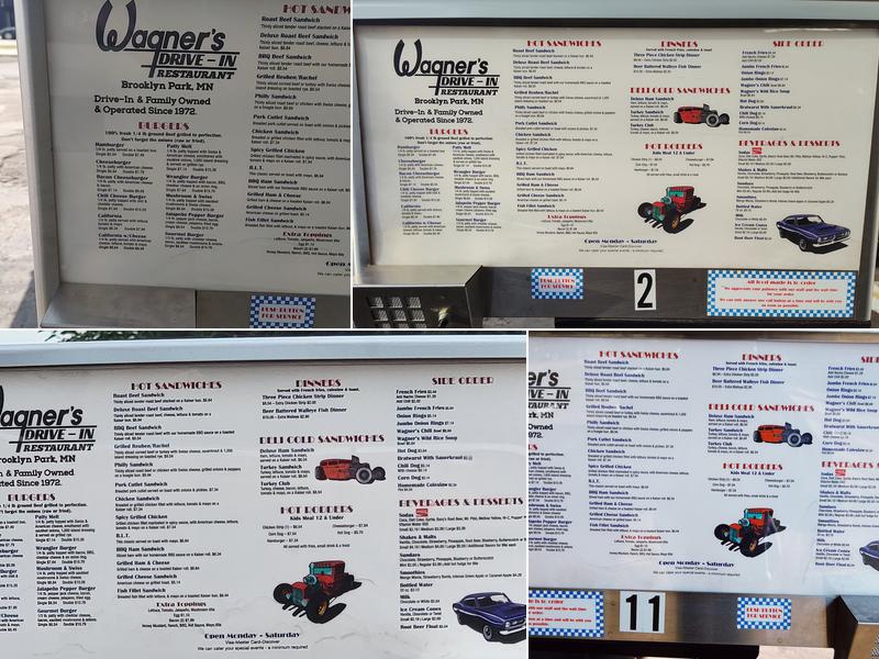 Wagner's Drive-In Menu