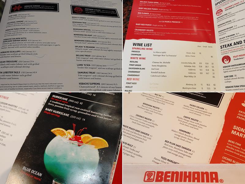 Benihana Menu