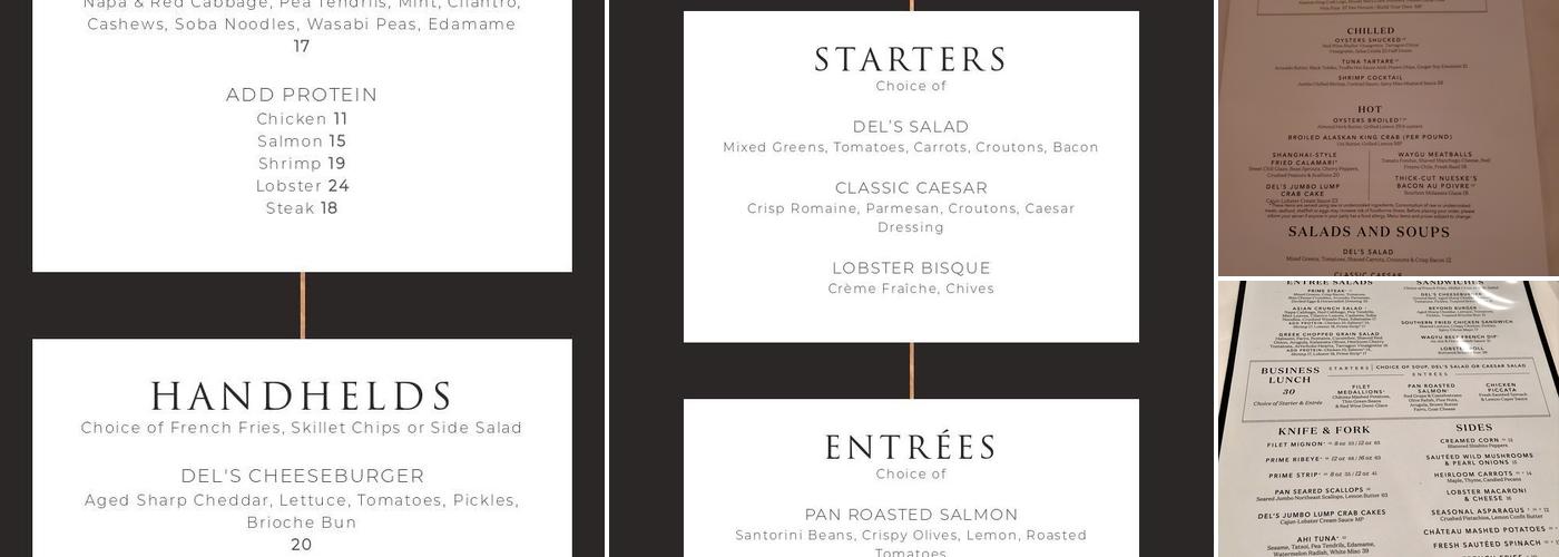 Del Frisco's Double Eagle Steakhouse Menu