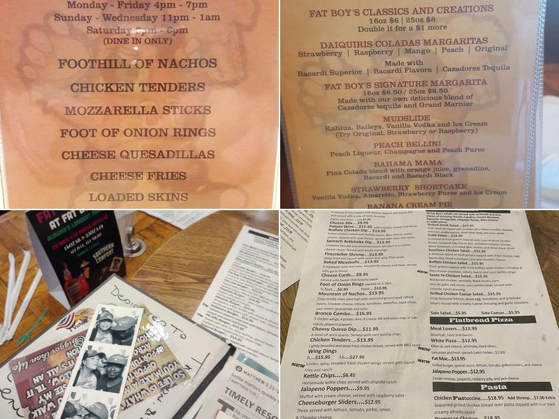 Fat Boy's Bar & Grill Menu