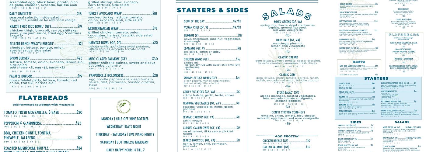 Mill Valley Kitchen Menu