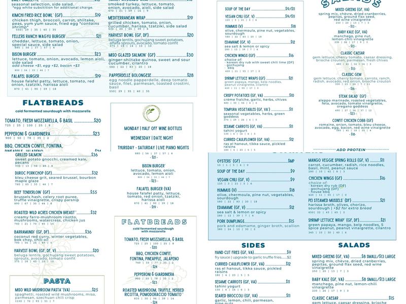 Mill Valley Kitchen Menu