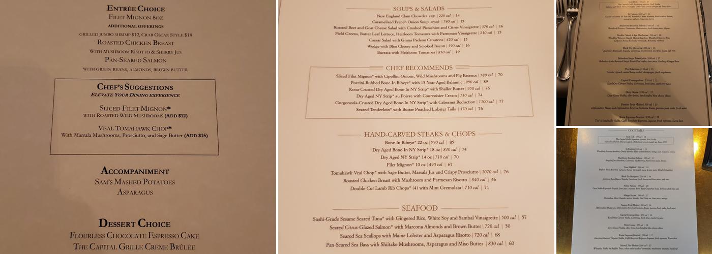 The Capital Grille Menu