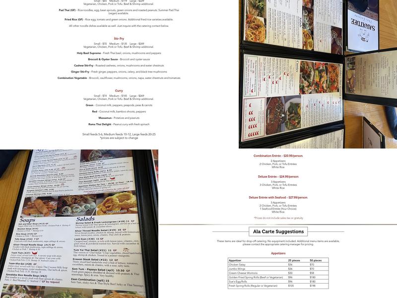 Sawatdee Thai Restaurant - Minneapolis Menu