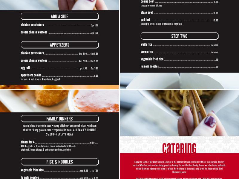 Big Bowl Menu