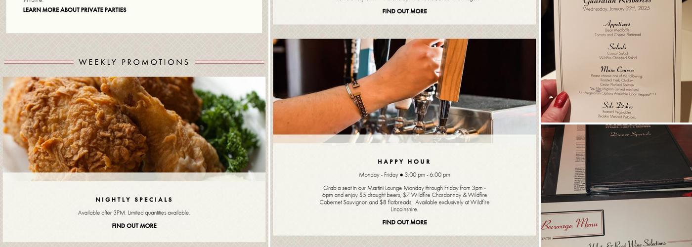 Wildfire Menu
