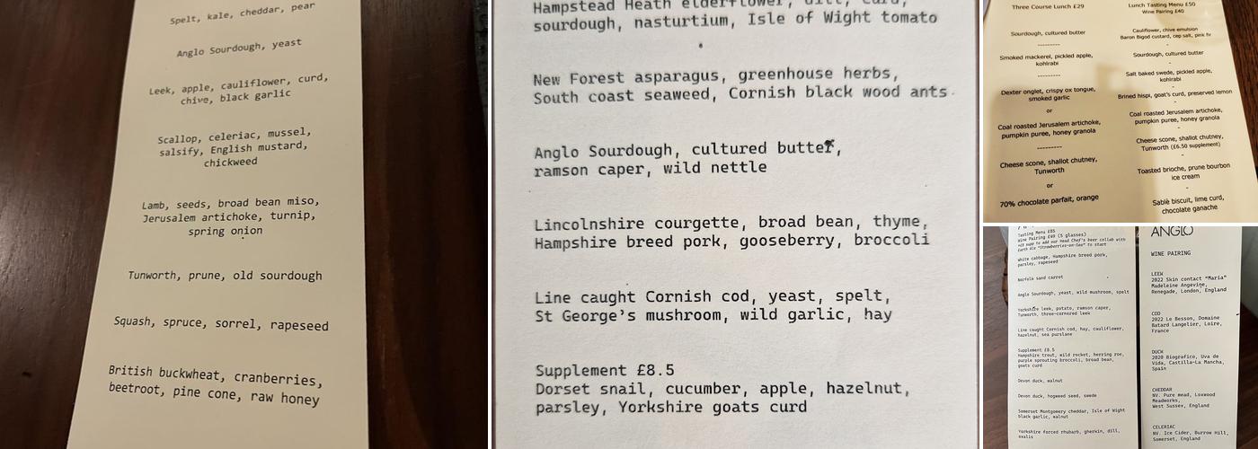 Anglo Menu