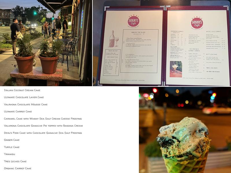 Sonny's Ice Cream Cafe Menu