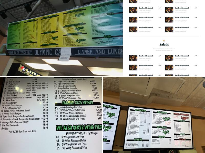 Olympic Cafe Plus Menu