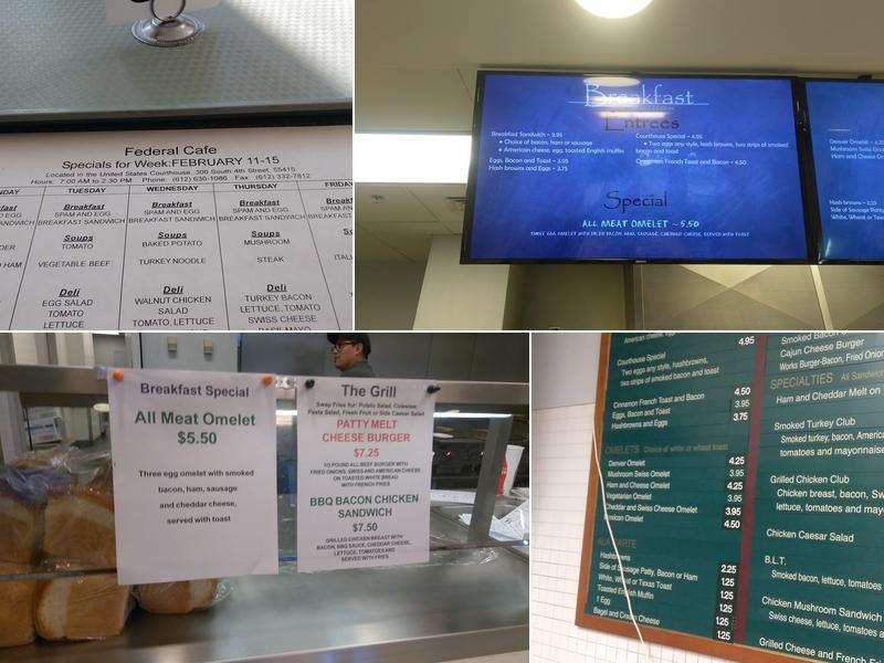 Federal Cafe Menu