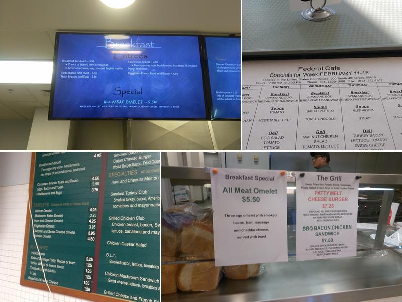 Federal Cafe Menu