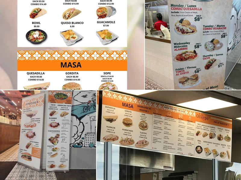 Taqueria Los Ocampo Menu