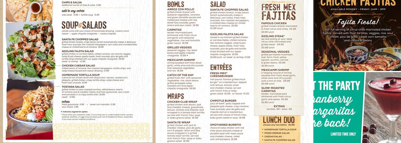 Chevys Fresh Mex Menu