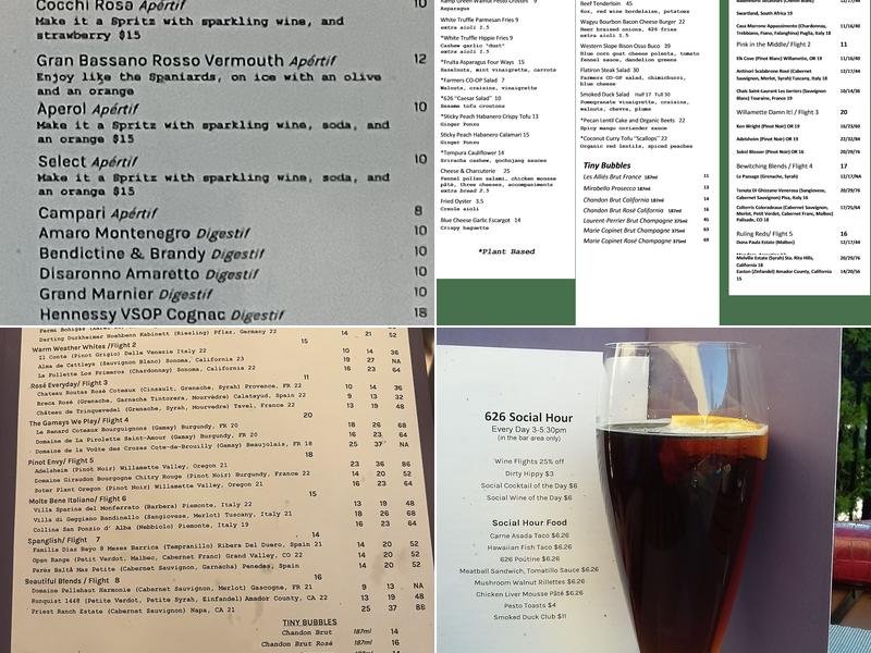 626 On Rood Menu