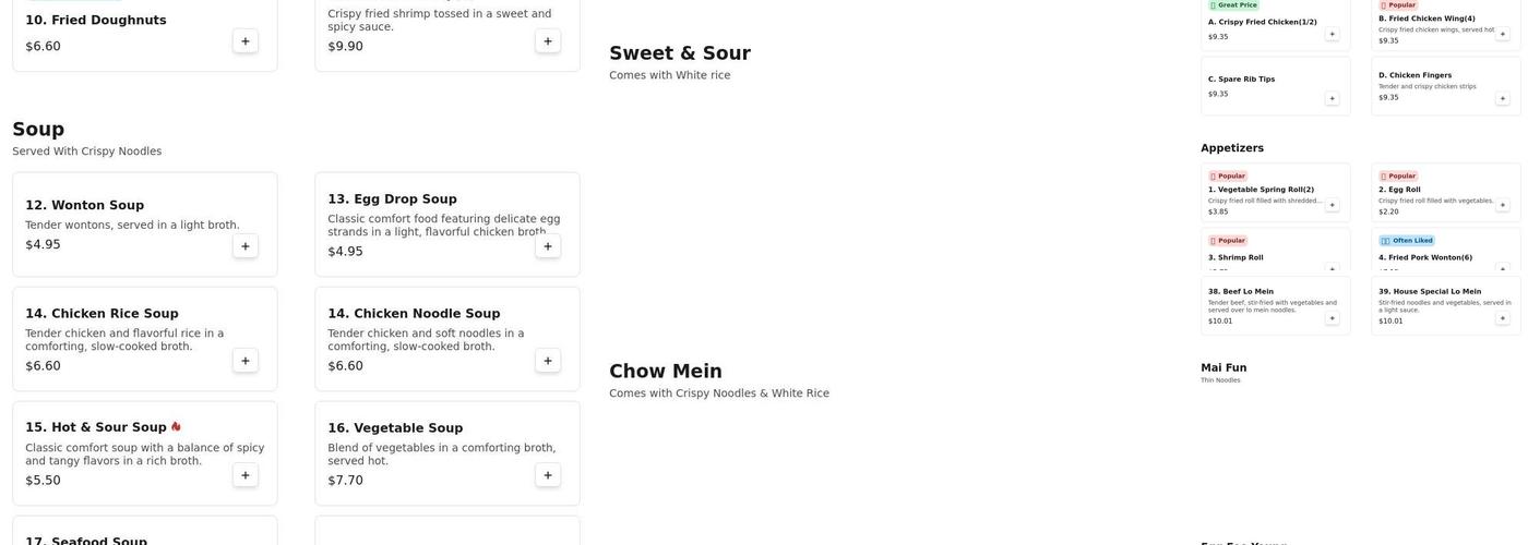 Great Dragon Menu