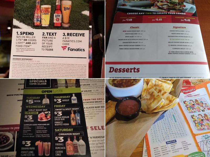 Applebee's Grill + Bar Menu