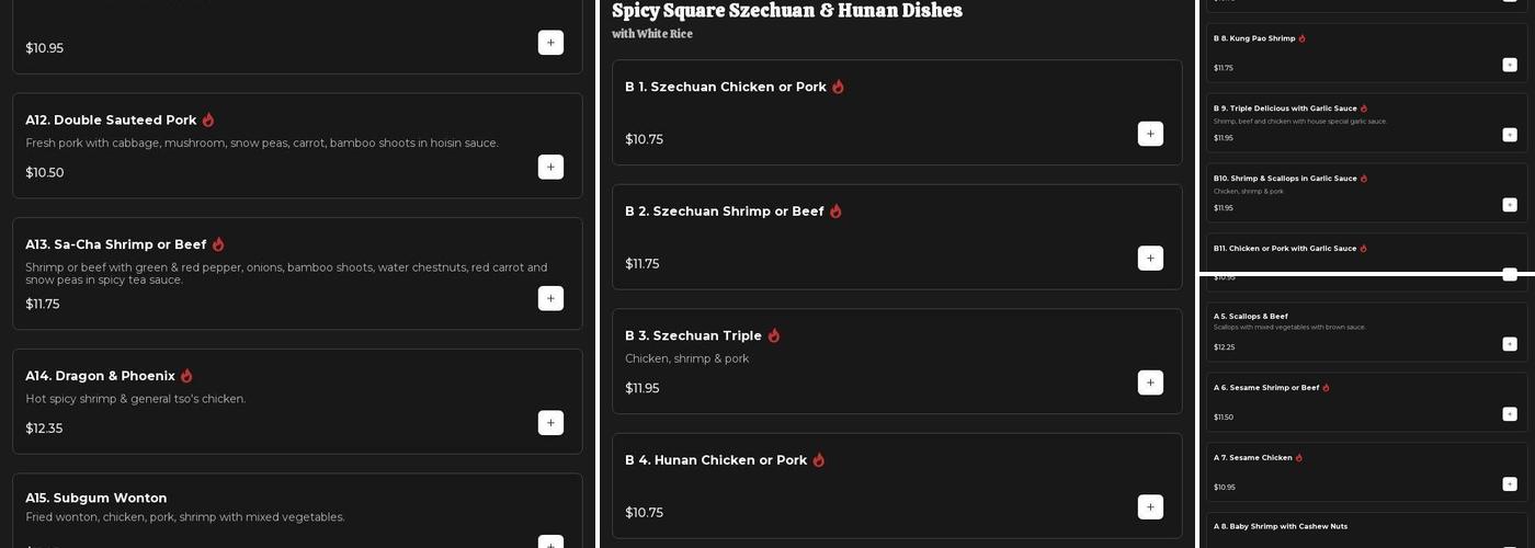 #1 China Buffet Menu