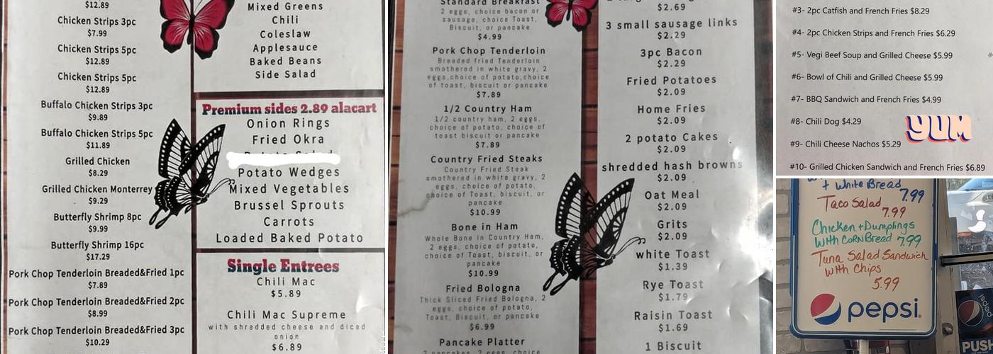 Jen's Diner Menu