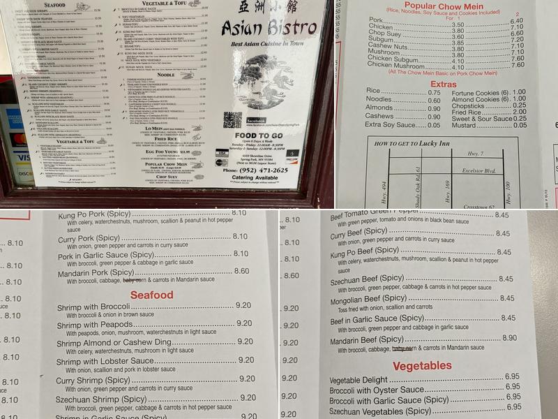 Lucky Inn Chinese Cuisine Menu