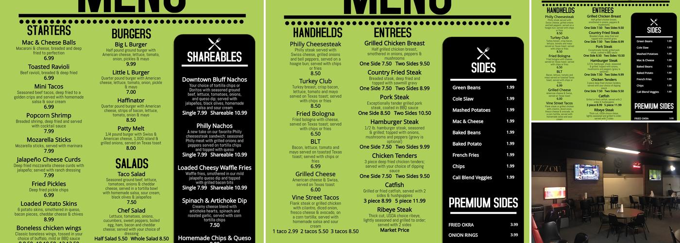 Haffy's Sports Bar & Grill Menu