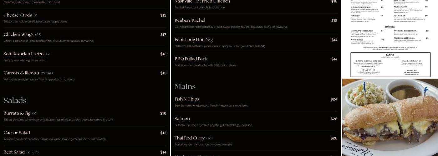 Nighthawks Menu