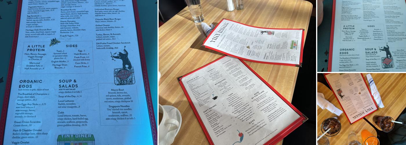 The Tiny Diner Menu