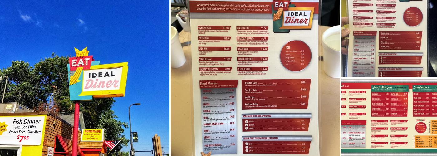Ideal Diner Menu