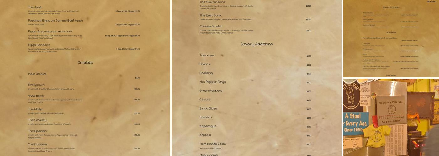 Al's Breakfast Menu