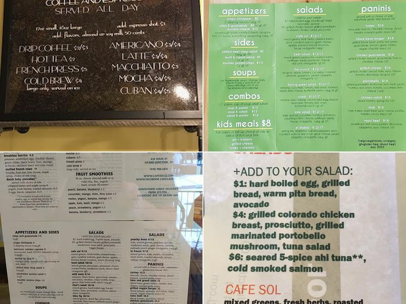 Cafe Sol Menu