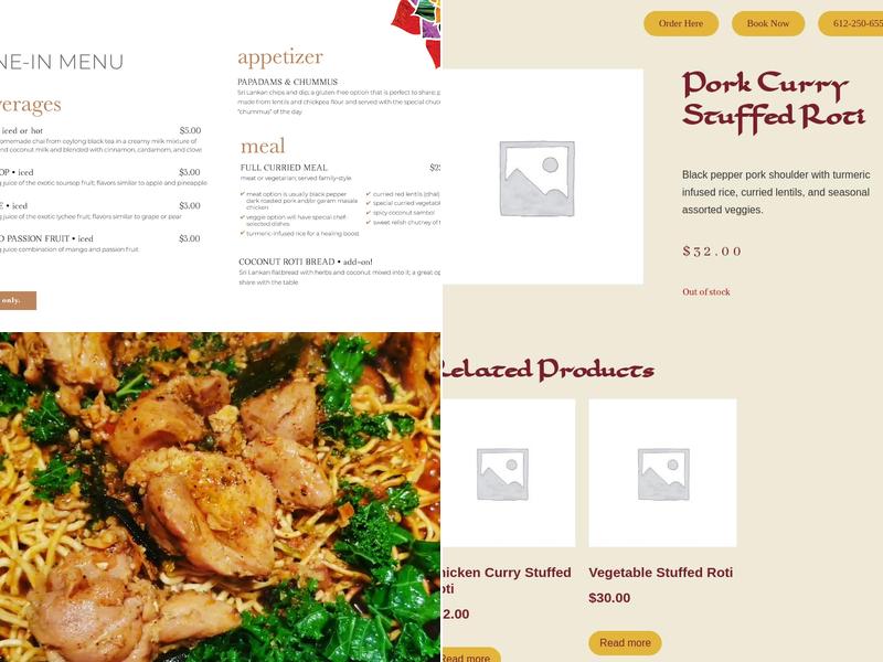 The Curry Diva Menu