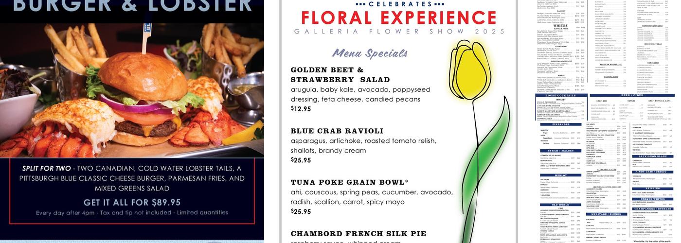 Pittsburgh Blue Steakhouse Menu