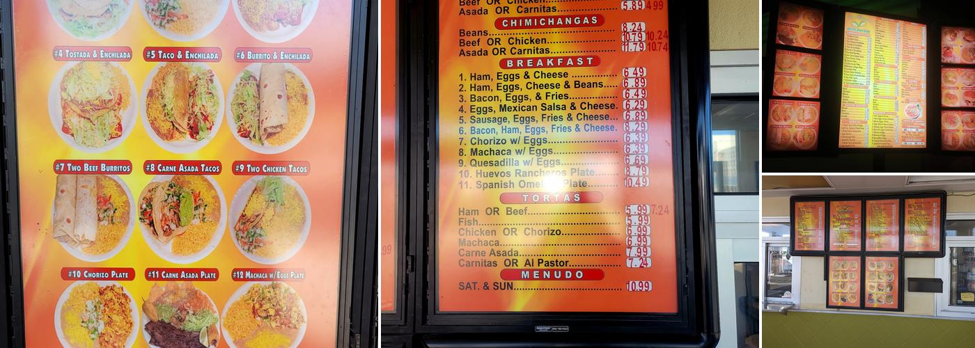 Los Alazanes Menu