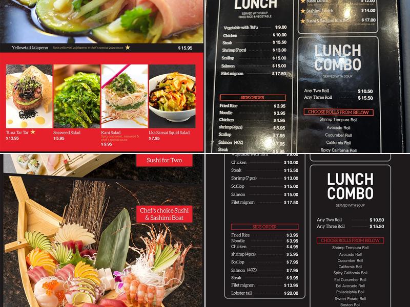 Samurai sushi and hibachi Menu