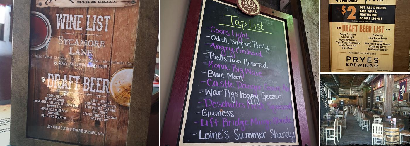 Jackson's Hole Bar & Grill Menu