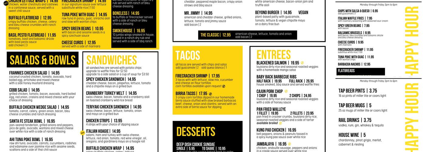 Malone's Bar & Grill Menu